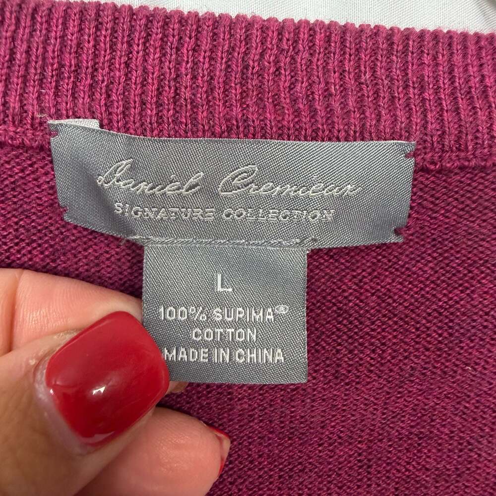 Daniel Cremieux Signature Collection V-Neck Sweater Vest Size L - Picture 5 of 7